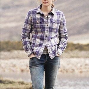 Pull&Bear Purple Plaid Button Down Shirt ALT ASO HERMIONE deathly hallows movie
